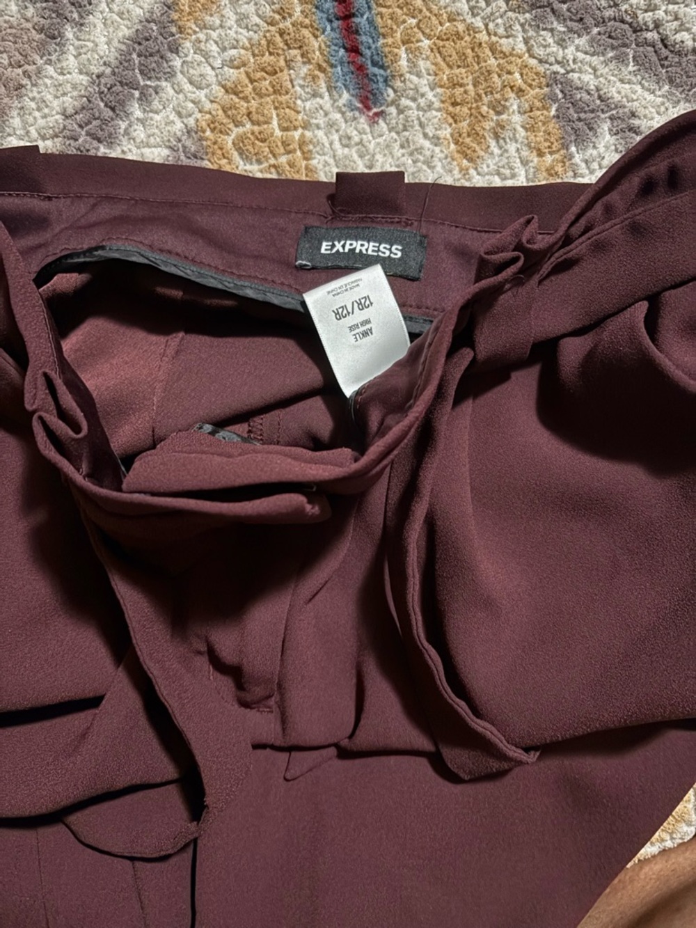 Express Women's Blouse - Burgundy Plum